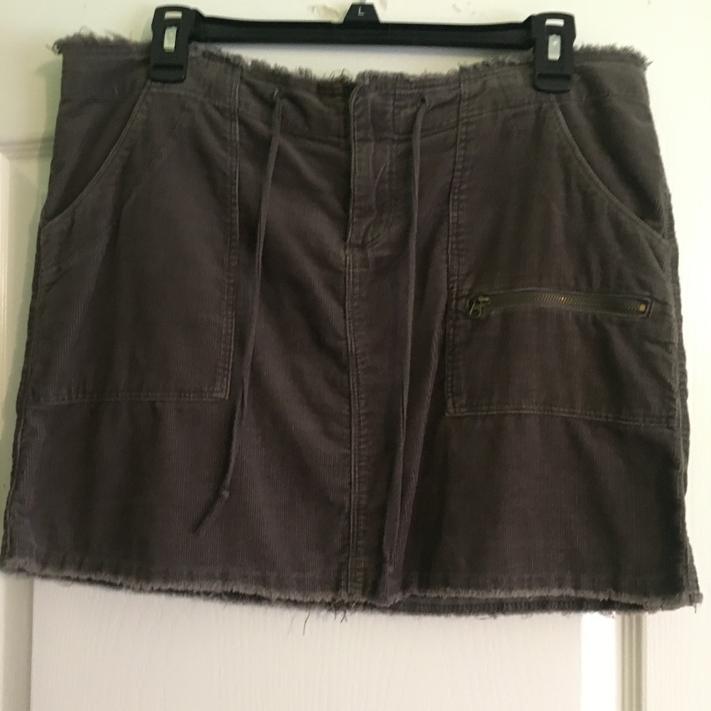Free People gray corduroy skirt